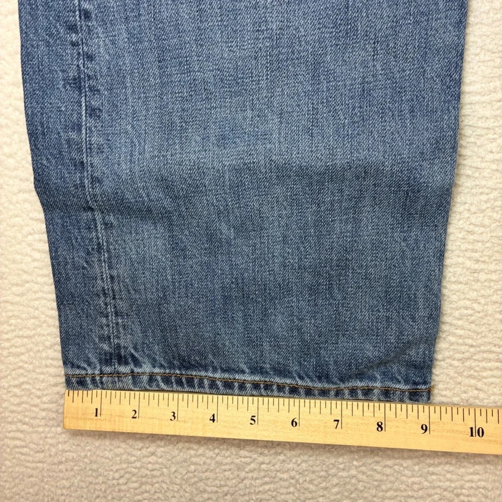 Gap Bootcut Jeans Men 36x34 Blue Faded Whiskered Denim 1969 Western Casual